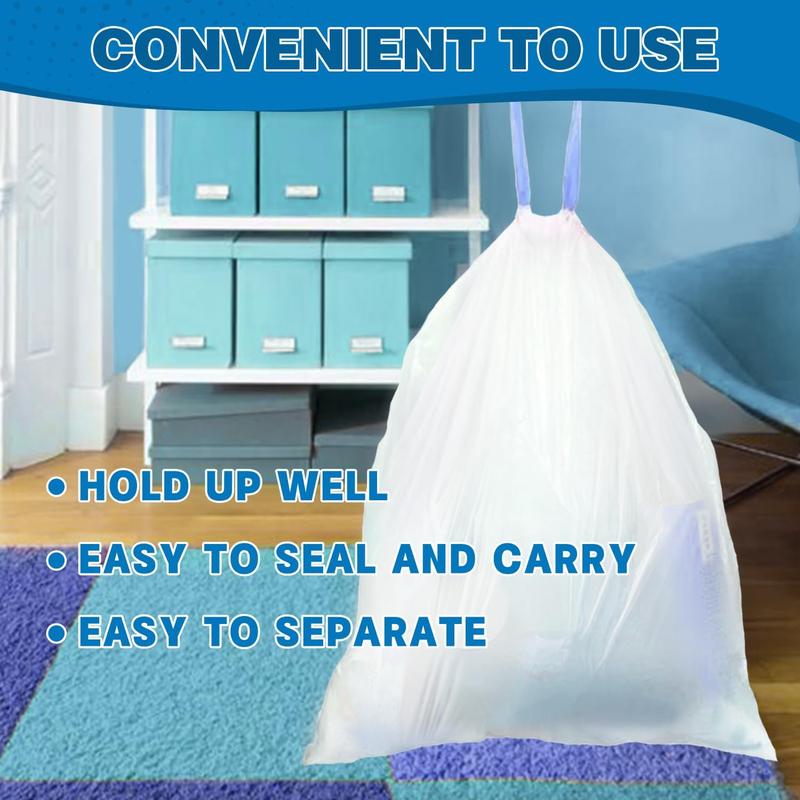 Disposable Garbage Bag, Thickened Drawstring Trash Bag, Odor-proof Garbage Bag for Home & Office Waste Receptacles