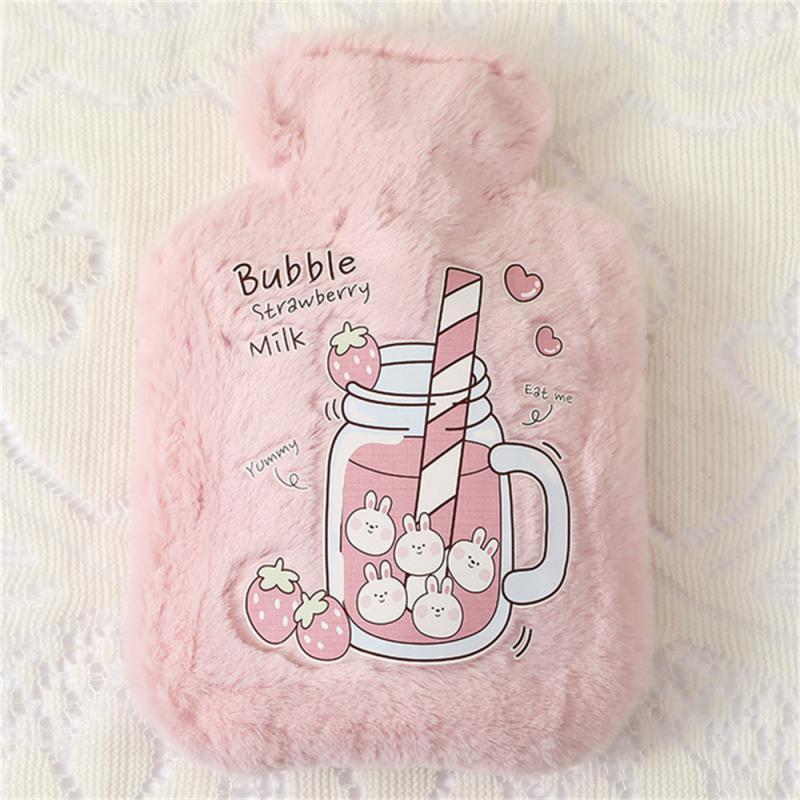 Hot Water Bag Thick Plush Cartoon 750ml Cute For Women Hand Warmer Hand Feet Winter Warm Hand Warmer Bags Portable