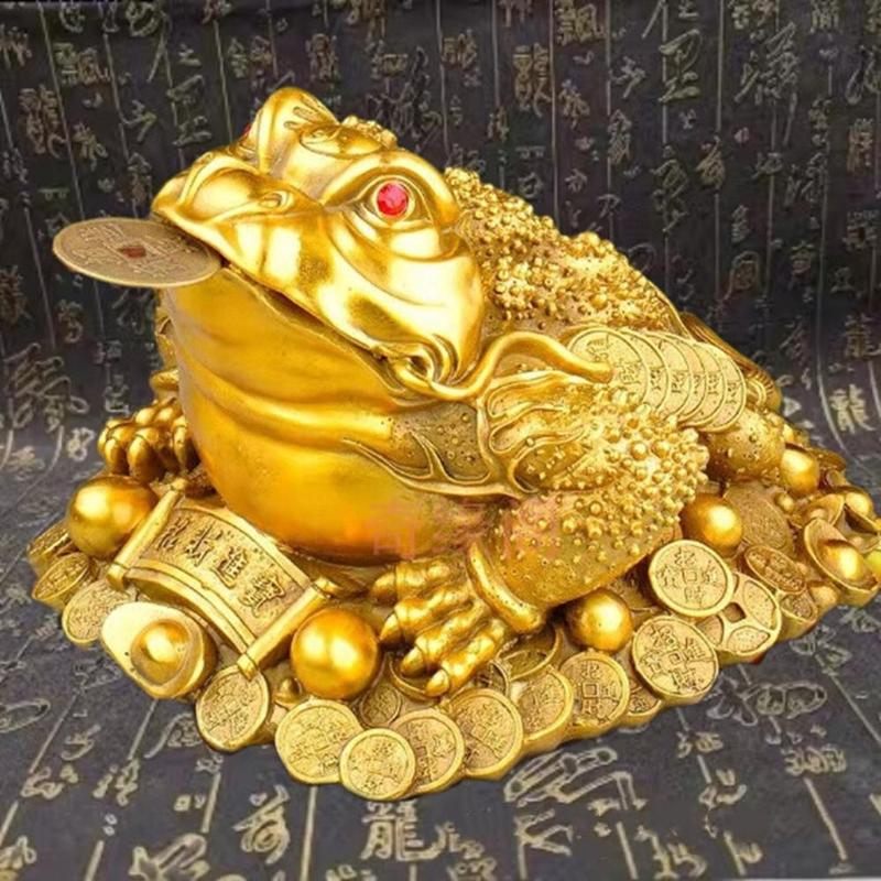 Chinese Feng Shui Money Frog, 1 Count Creative Money Frog Ornament, Desktop Decoration for Home Office, Home Decor, Party Supplies