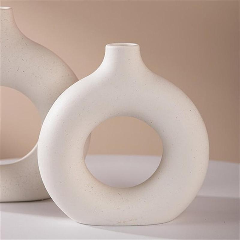 Ceramic Vase without Flower, 1 2 3 Counts set Modern Round Shaped Vase, Home Decor Supplies for Living Room Bedroom Dining Room, Bedroom Decorative Accessories, Fall Decor