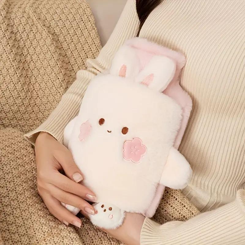 Cute Cartoon Animal Design Hot Water Bottle, 1 Count Portable Plush Hot Water Bag, Hand Warmer for Home Office Travel School