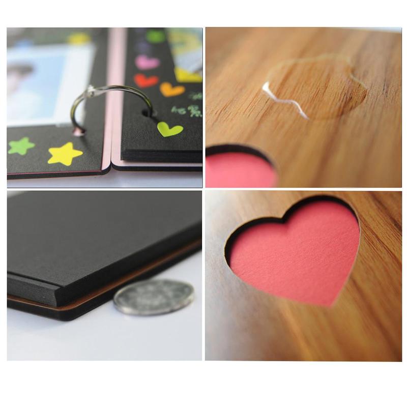 6 Inch DIY Photo Album, Heart Design DIY Photo Album, Gift for Family and Friends