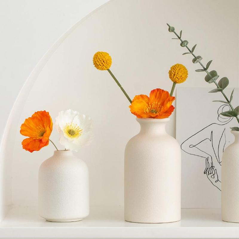 Ceramic Vase, Modern Simple Flower Arrangement Vase, Decorative Vase for Home Office Living Room