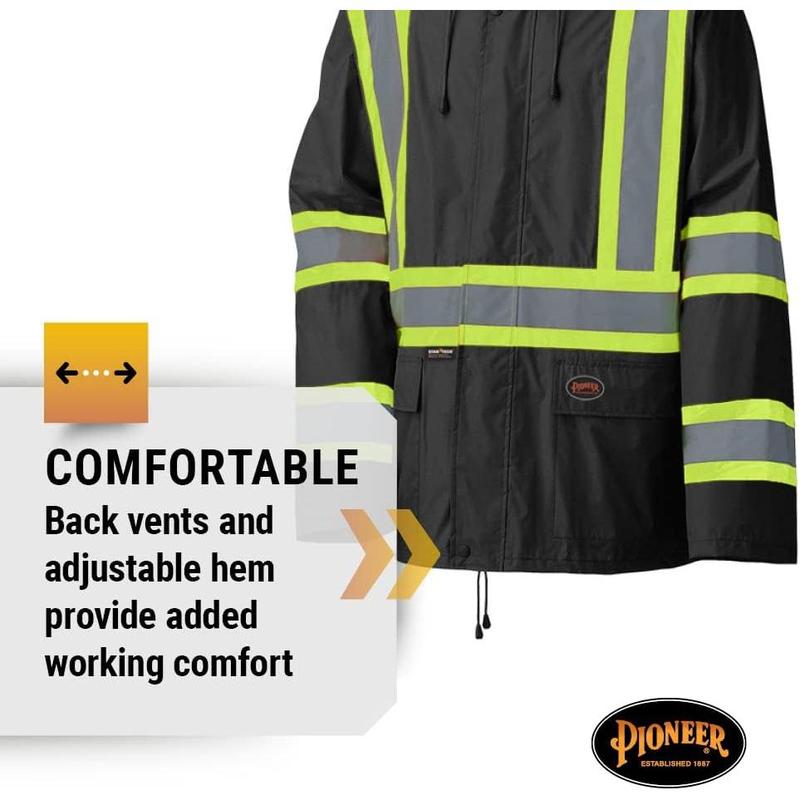 Lightweight Waterproof Safety Rain Suit - Reflective Work Rain Gear for Men and Women