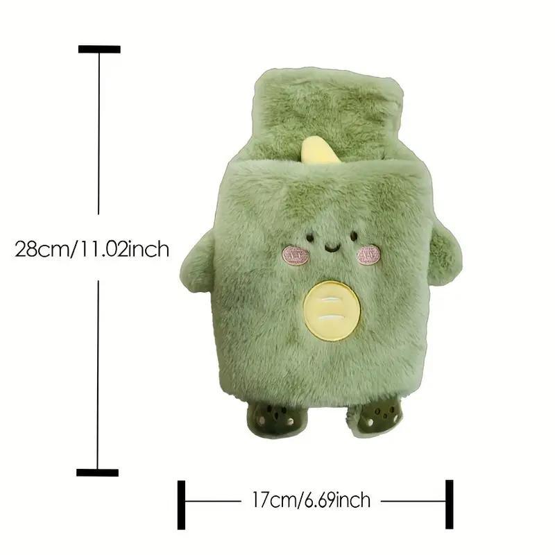 Cute Cartoon Animal Design Hot Water Bottle, 1 Count Portable Plush Hot Water Bag, Hand Warmer for Home Office Travel School