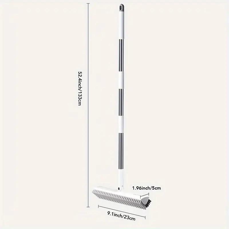 V-shaped Floor Cleaning Broom, 1 Count Long Handle Floor Scrubber, Household Cleaning Tool for Kitchen, Bathroom, Toilet