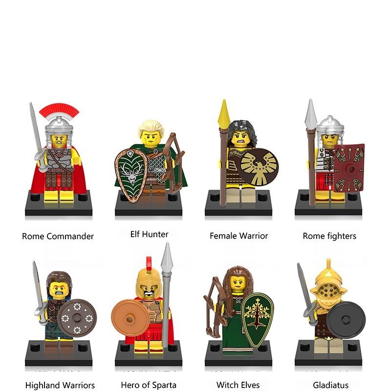 NEW Custom ancient medieval military figures, Western Knights, Sparta, Crusaders, birthday gifts,Cake Toppers,Gifts for children