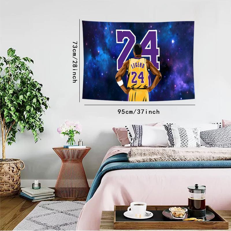 Basketball Player Pattern Tapestry, Creative Wall Hanging Tapestry, Wall Art Decor for Living Room, Bedroom, Dorm, Room Decor