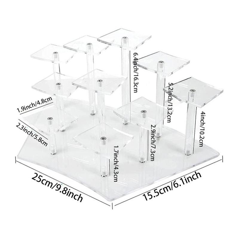 Acrylic Mini Figures Display Stand, 1 Count 10-tier Acrylic Mini Figures Display Stand, Household Perfume & Cosmetic Storage Shelf Organizer