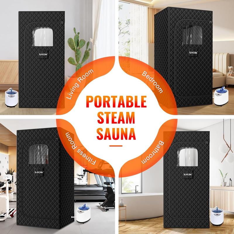 Sauna Box, Portable Steam Sauna, Portable Sauna for Home, Sauna Tent with 2.6L Steamer, 9 Levels, 2.6’ x 2.6’ x 5.9’