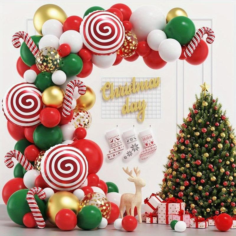 Christmas Balloon Arch Kit, 105pcs set Mixed Color Balloon Set, Latex Balloon for Christmas & New Year Party Decoration, Party Supplies