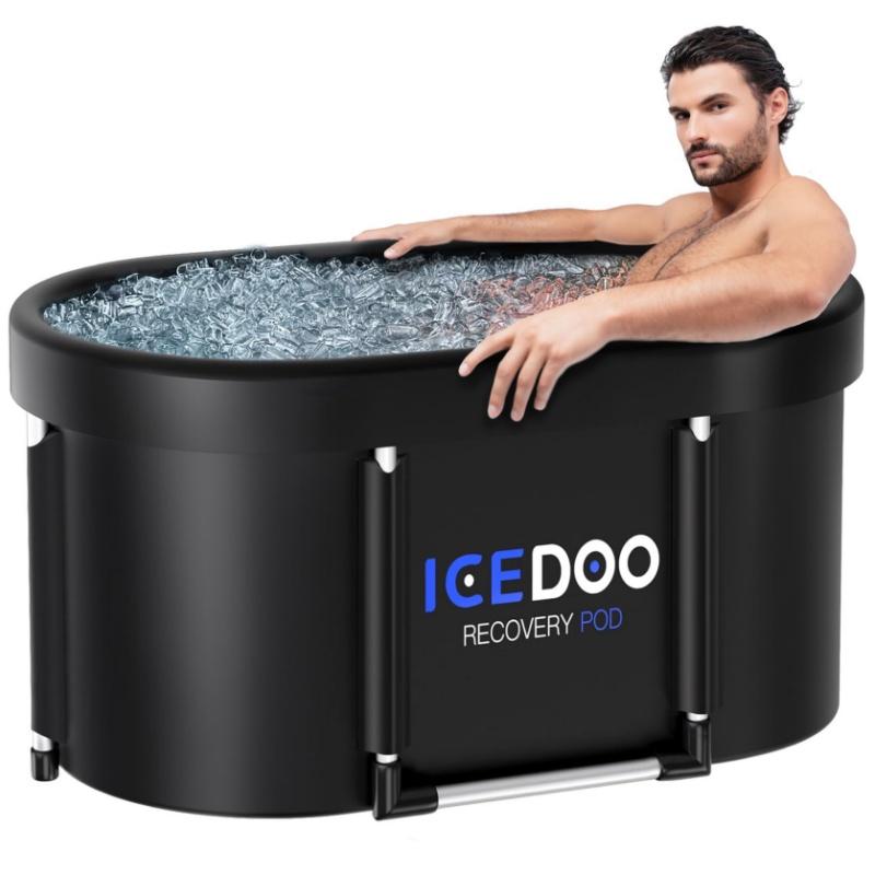 129 Gal Upgrade XL Large Ice Bath Tub for Athletes, Multiple Layered Portable Outdoor Cold Plunge Tub for Recovery, Home, Gyms, Indoor use