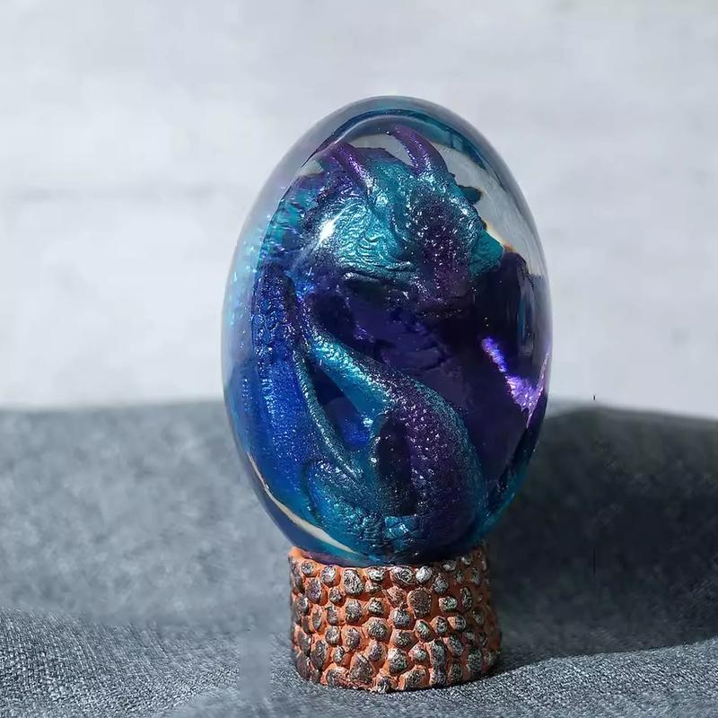 Crystal Lava Dragon Egg Resin Sculpture Oranmental Dinosaur Egg Home Gifts Decor