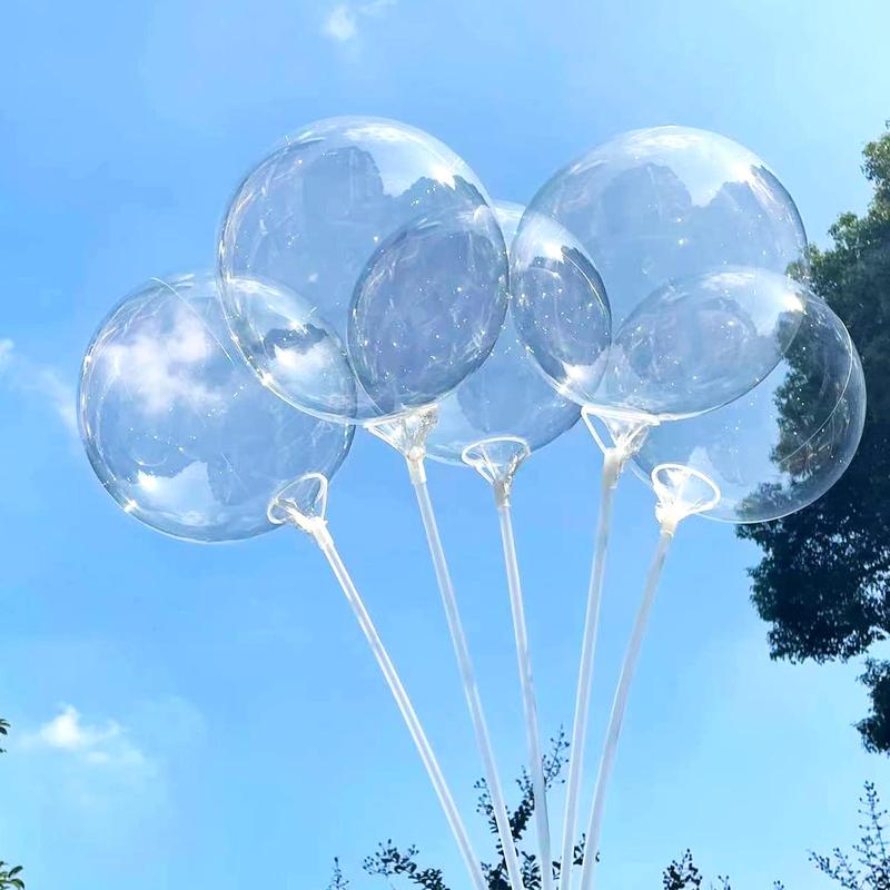 25  Clear Bobo Balloons 12 inches Transparent Bubble Balloon for Light Up LED Balloons,Christmas, Party Events, Wedding, Anniversary, Indoor and Outdoor Decoration, Birthdays (12 inch)