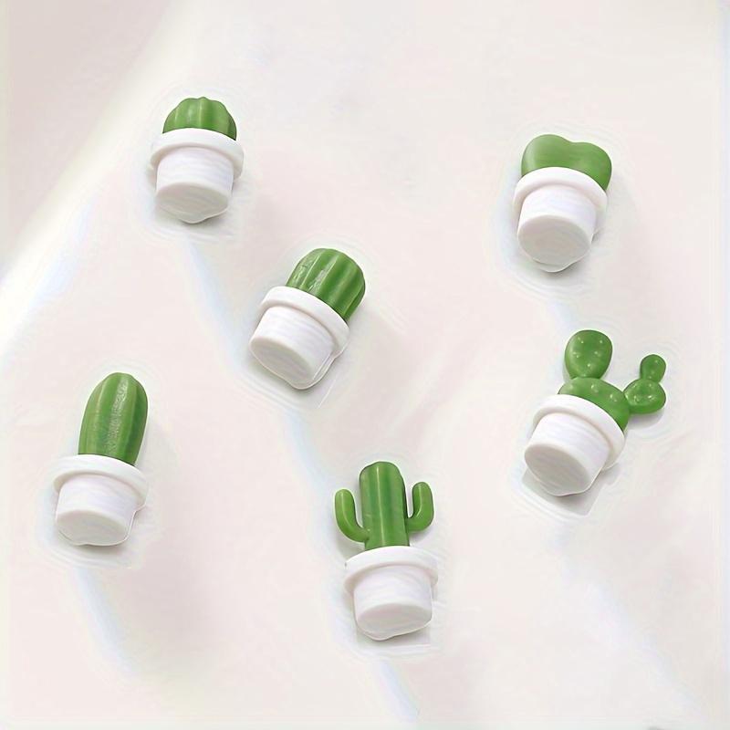 Cactus Shaped Magnetic Message Sticker, 6counts pack Cute Mini Magnetic Message Sticker, Refrigerator Magnet for Home Kitchen