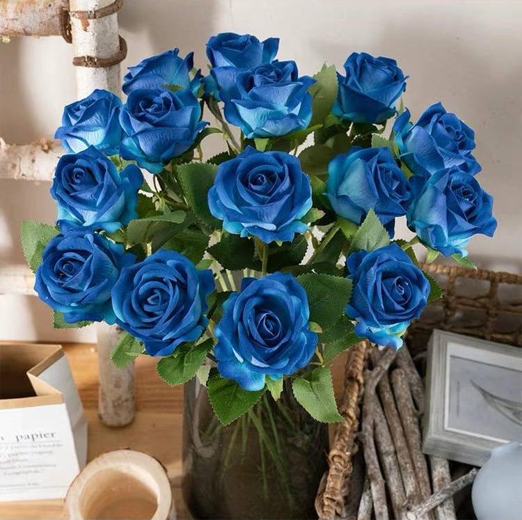 11pc Rose artificial flowers, living room decoration, shop decoration, wedding decoration, office decoration, household items, flower arrangement art, gifts, holiday gifts, Valentine's Day gifts.