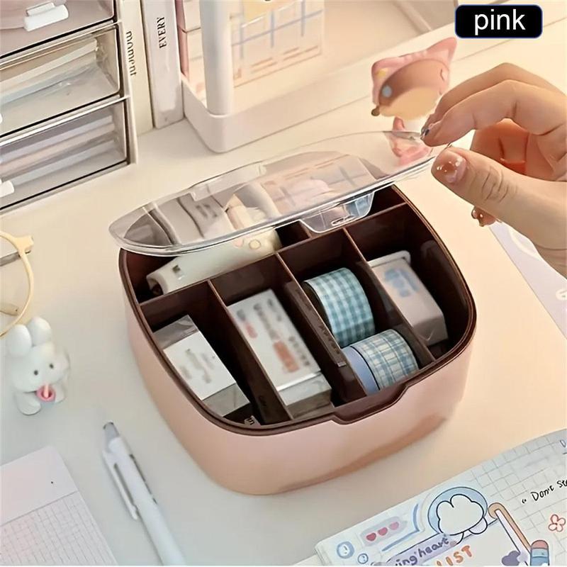 Data Cable Storage Box, 1 Count Dustproof Cable Storage Management Box, Desktop Mobile Phone Charging Cable Organizer, Desktop Organizer for Home Dormitory Office Use