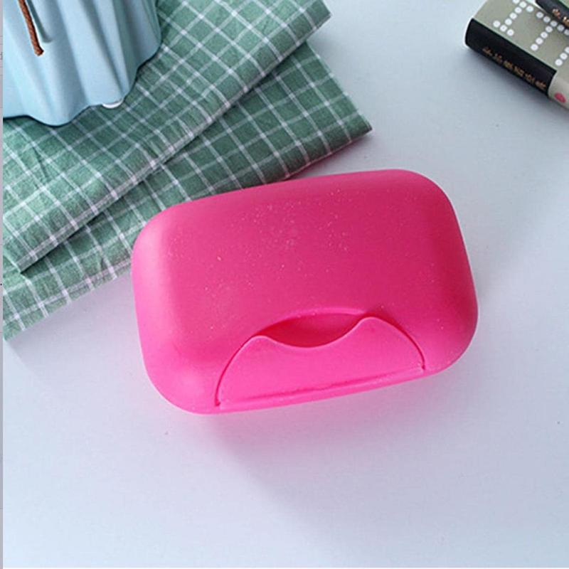 Soap Dish with Lid, 1 Count Portable Travel Soap Box, Home Essentials, Plastic Soap Organizer for Washroom Kitchen Bathroom, Bathroom Accessories