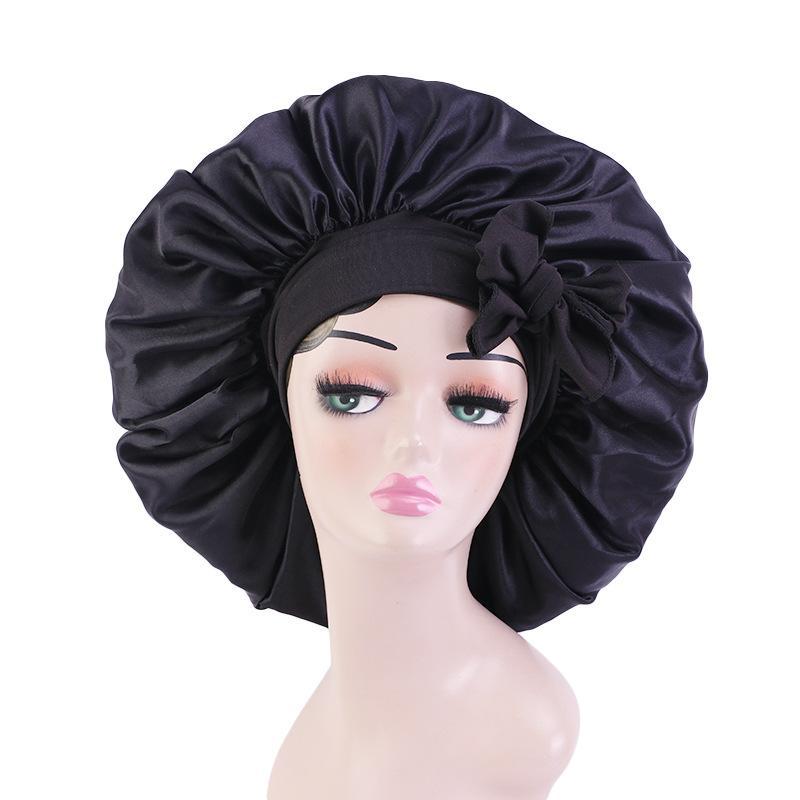 Satin Bonnet, 1 Count Silk Satin Night Sleep Hat, Night Sleep Hair Cover, Elastic Nightcap For Women, Hair Care & Styling Supplies