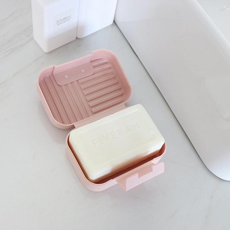 Portable Soap Dish with Lid, 1 Count Suitcase Design Soap Bar Storage Box, Waterproof Soap Bar Holder for Bathroom & Dormitory, Summer Fathers Day Gift