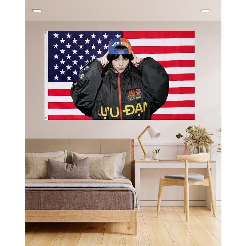 American Flag Meme Pop Star Singer USA Flag, Trendy Room Tapestry Fanmade Subtle Merch Coachella Queen, concert, festival, event B5AJJ