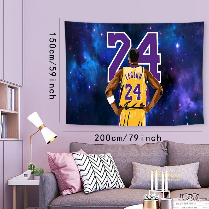 Basketball Player Pattern Tapestry, Creative Wall Hanging Tapestry, Wall Art Decor for Living Room, Bedroom, Dorm, Room Decor