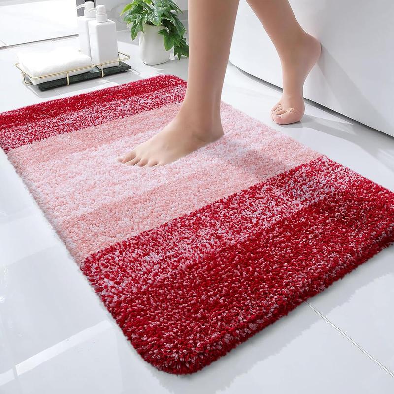 Bathroom carpet, soft absorbent fine fiber bathroom carpet, non slip plush bathroom carpet, machine wash and dry, bathroom floor, bathtub and shower mat,