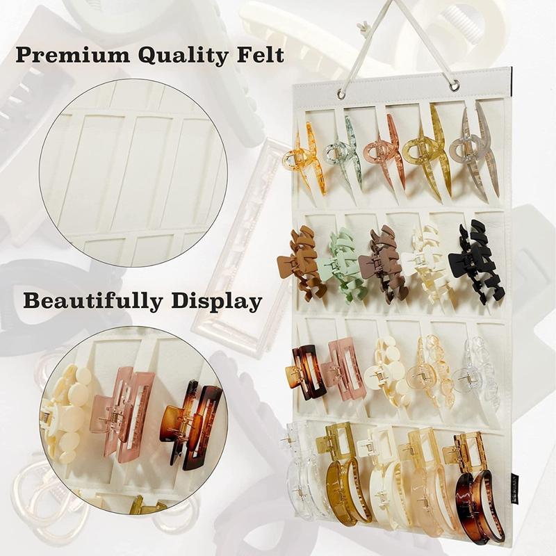 Claw Clip Organizer Holder Hanging Claw Clips Storage for Women Girls Big Claw Clip Display for Wall, Door, Closet 1 Pack