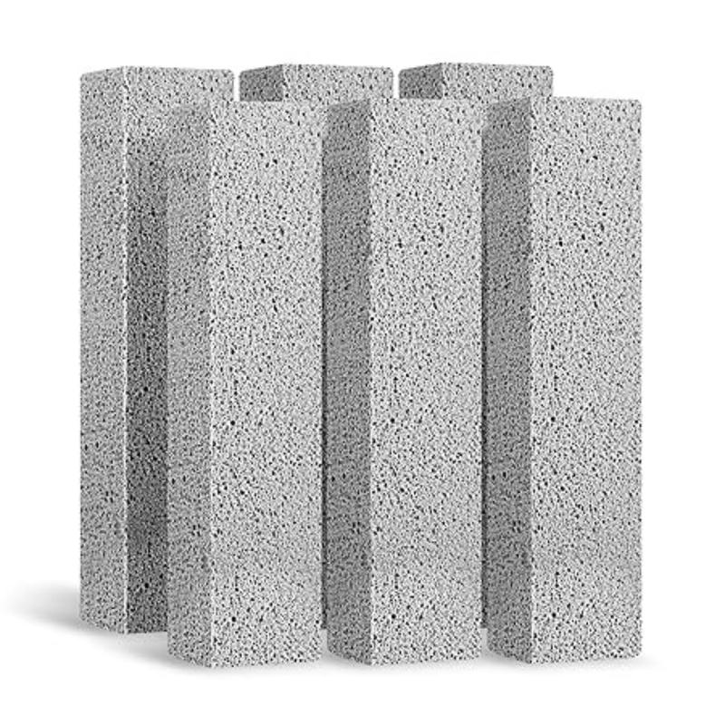 6Pack Pumice Stone for Toilet Cleaning Bowl Stick,Powerfully Cleans Hard Water Rings, Calcium Buildup & Stains, Suitable for Cleaning Toilet, Bathtubs