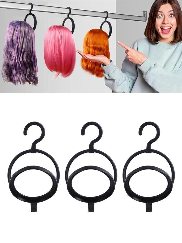 Portable Wig Storage Hooks, 3pcs set Multifunctional Wig & Hat & Bag Storage Hangers, Versatile Storage Racks for Space Saving for Daily Use