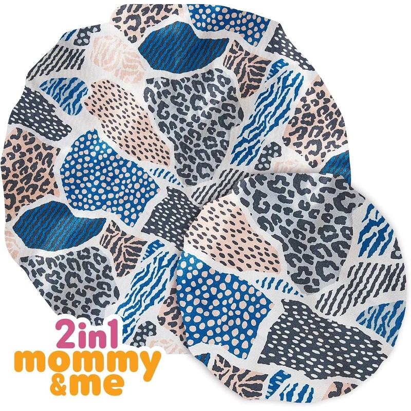 Red by Kiss 2-in-1 Mommy & Me Bonnet Sleeping Caps Hair Bonnet Hair Wrap