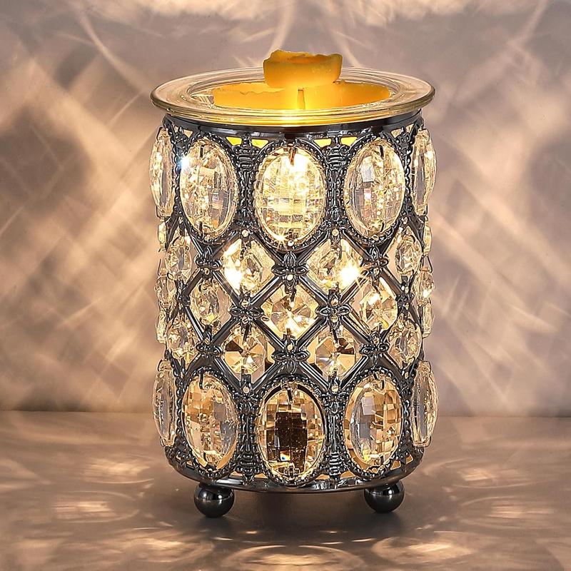 Wax Warmer Wrought Iron Crystal Wax Melt Warmer Electric Oil Burner Wax Melt for Gifts & Decor, Home, Office, ,Bedroom