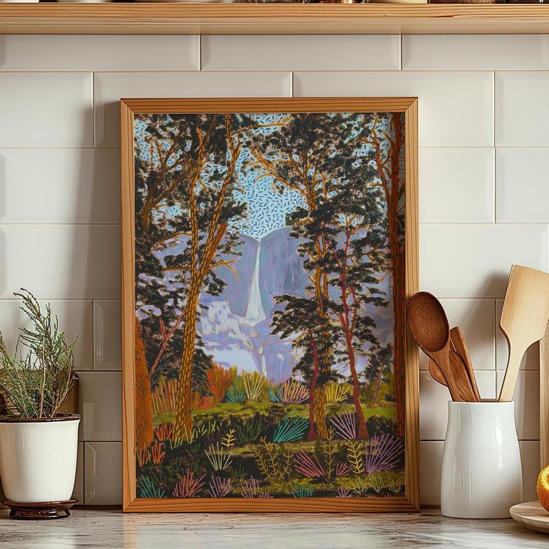 Yosemite National Park Art Print,  Landscape Poster, Nature Home Decor