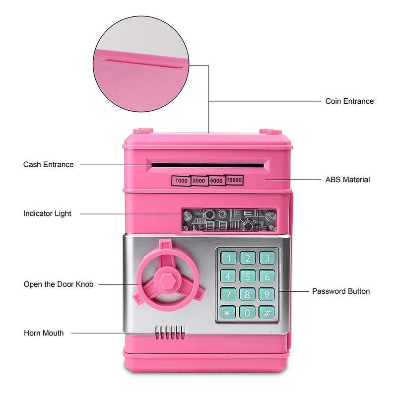 Cartoon Password Money Box, 1 Count Household Piggy Bank, Electronic Coin Money Box, Cool Gift (Batteries Powered, Batteries Not Included)