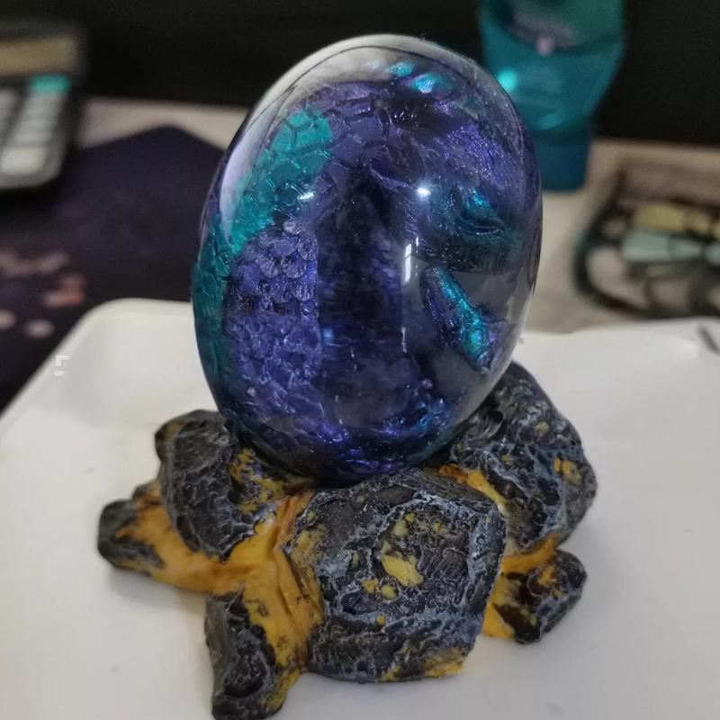 Crystal Lava Dragon Egg Resin Sculpture Oranmental Dinosaur Egg Home Gifts Decor