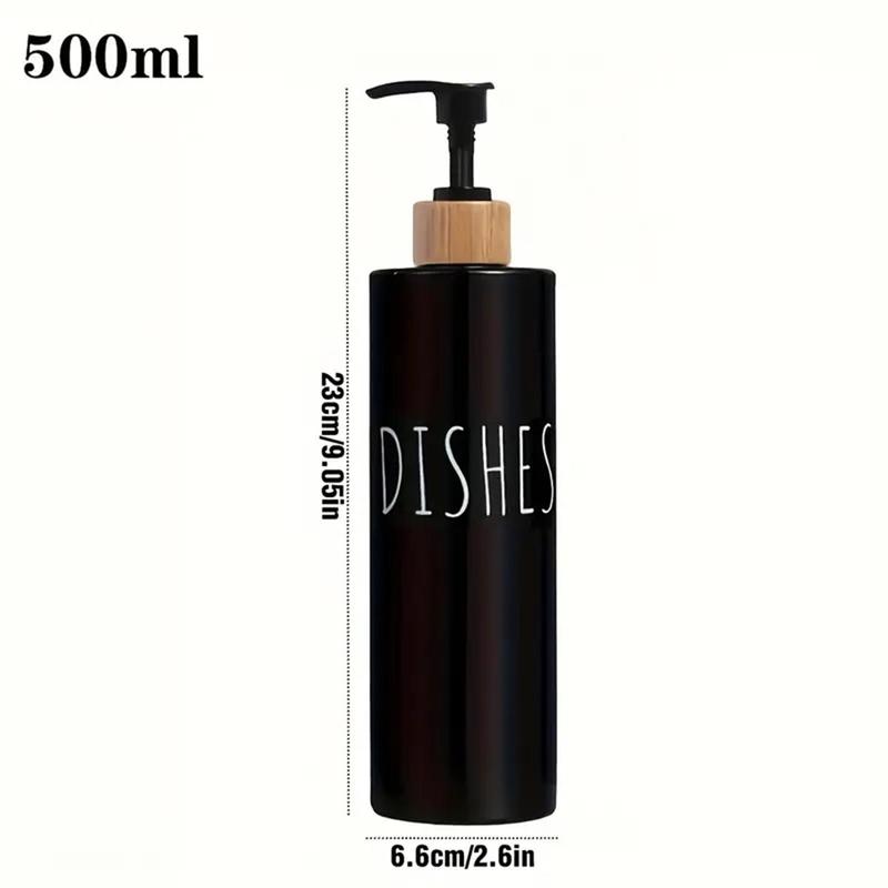 2pcs Round 500ml Refillable Empty Pump Bottle, Press Soap Liquid Dispenser, Portable Lotion Shampoo Shower Gel Subpackage Container For Home Bathroom And Travel