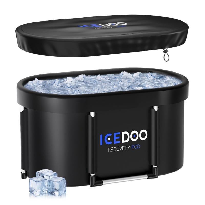 Ice bath tub,Cold plunge tub,Large Oval Ice Bath Tub ,Multiple Layered Portable Outdoor Cold Plunge Tub for Recovery,Cold Plunge for Family-Foldable Ice Baths for Home,Gyms,Indoor use