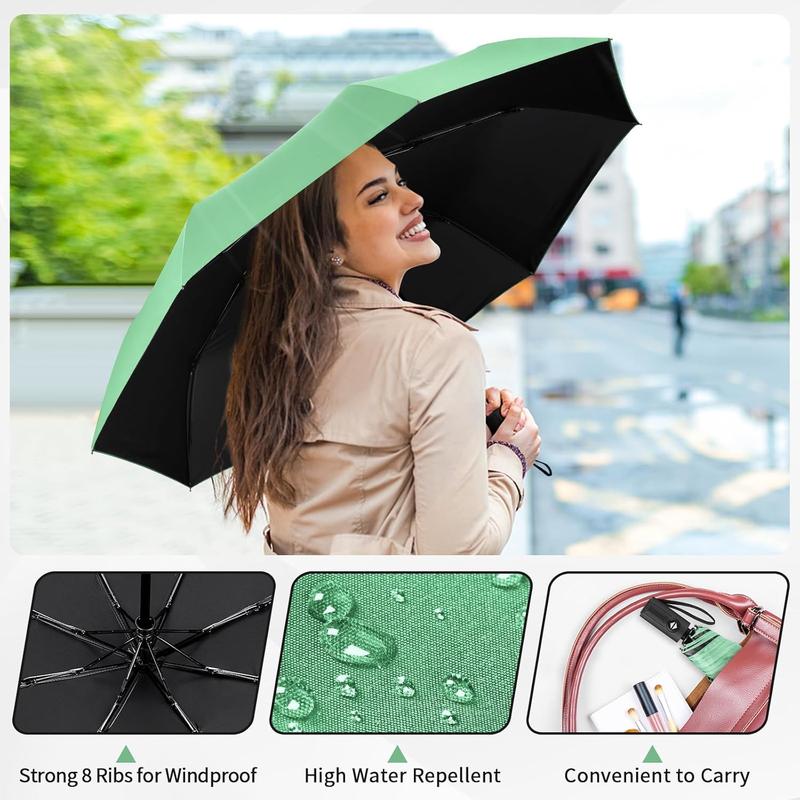 Windproof Travel Umbrella, Automatic Umbrellas for Rain, Portable & Compact Umbrella for Backpack, Sun Umbrella for Walking, Folding Small Umbrella for , Lightweight  UV Protection