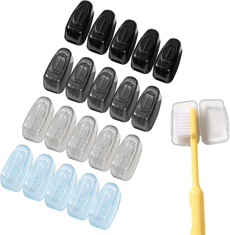 20 Pack Toothbrush Covers, Portable Toothbrush Head Cover Caps, Toothbrush Case Protector for Home and Travel, Fits Most Manual and Electric Toothbrushes (Gray)