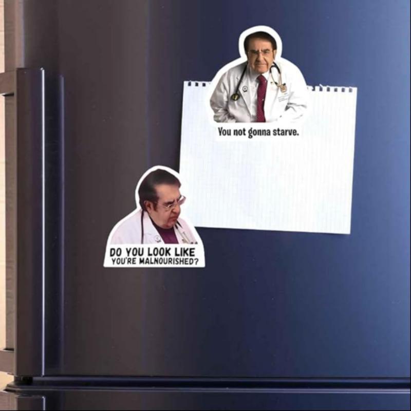 Doctor Funny Quote Pattern Magnet, 5 Counts 12pcs Inspirational Refrigerator Magnet, Kitchen Decoration for Home Office Dormitory