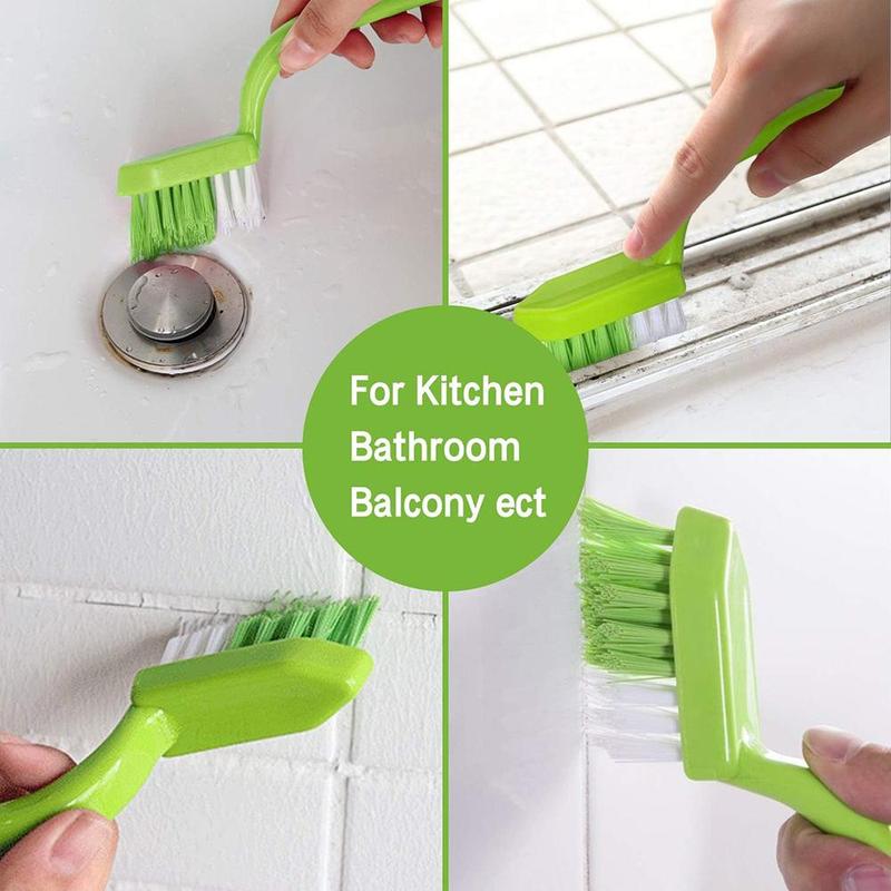 4pcs set Multifunctional Floor Cleaning Brush, Household Floor Scrub Brush With Handle For Bathroom Kitchen