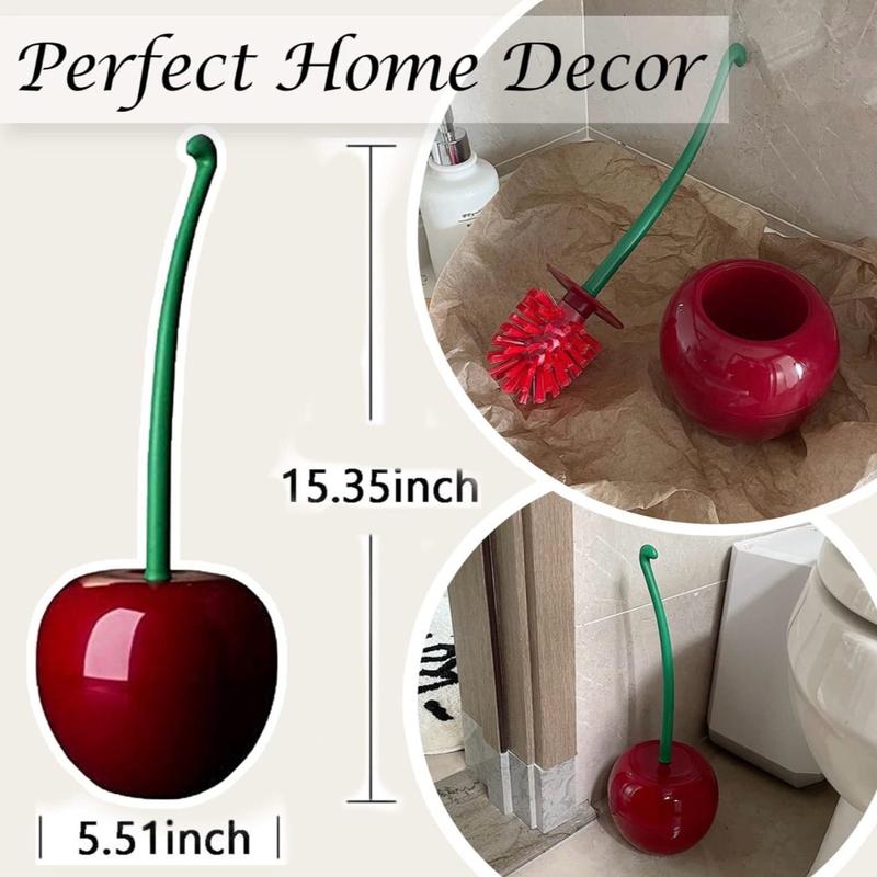 Cherry Toilet Brush and Holder,Cherry Toilet Brush Set, Cute Toilet Brush Cherry, Toilet Cleaner Brush