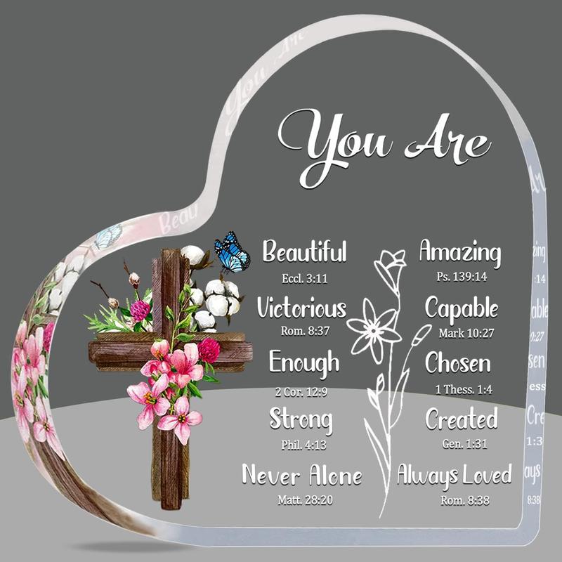 Christian Gifts For Women,Inspirational Religious Gifts With  Verse, Encouragement Gifts,Gift For Women,Friend,Mom,Sister  Hearts Plaques