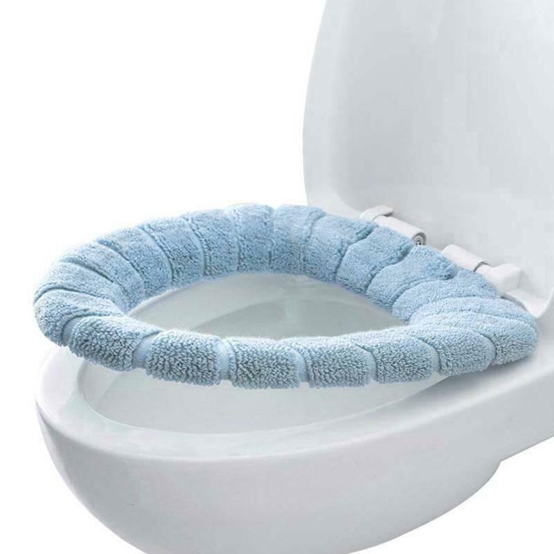 Soft Toilet Seat Cover Set of 3 - Blue Color