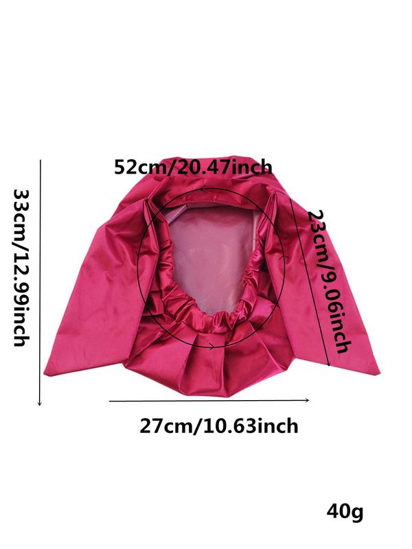 Solid Bow Decor Knotted Design Shower Cap, 2024 New Stylish Sleeping Cap, Elastic Matching Makeup Cap for Women & Men