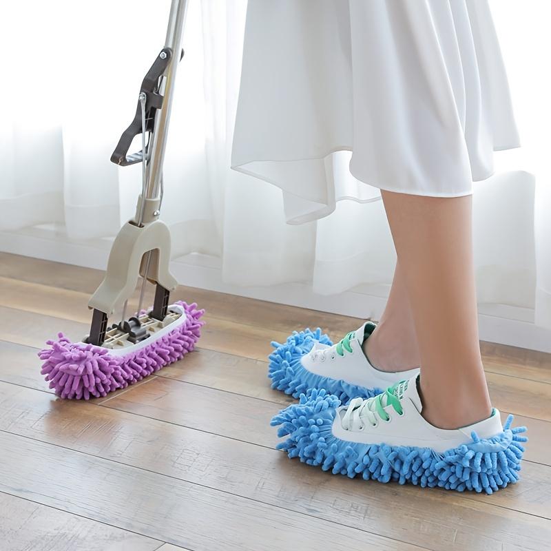 Best price 2pcs Reusable Microfiber Mop Slippers - Effortless Floor Cleaning Socks for Women - Super Absorbent, Machine Washable, Ideal for Home, Office, Bathroom & Kitchen - Comfortable Dust & Hair Remover-4