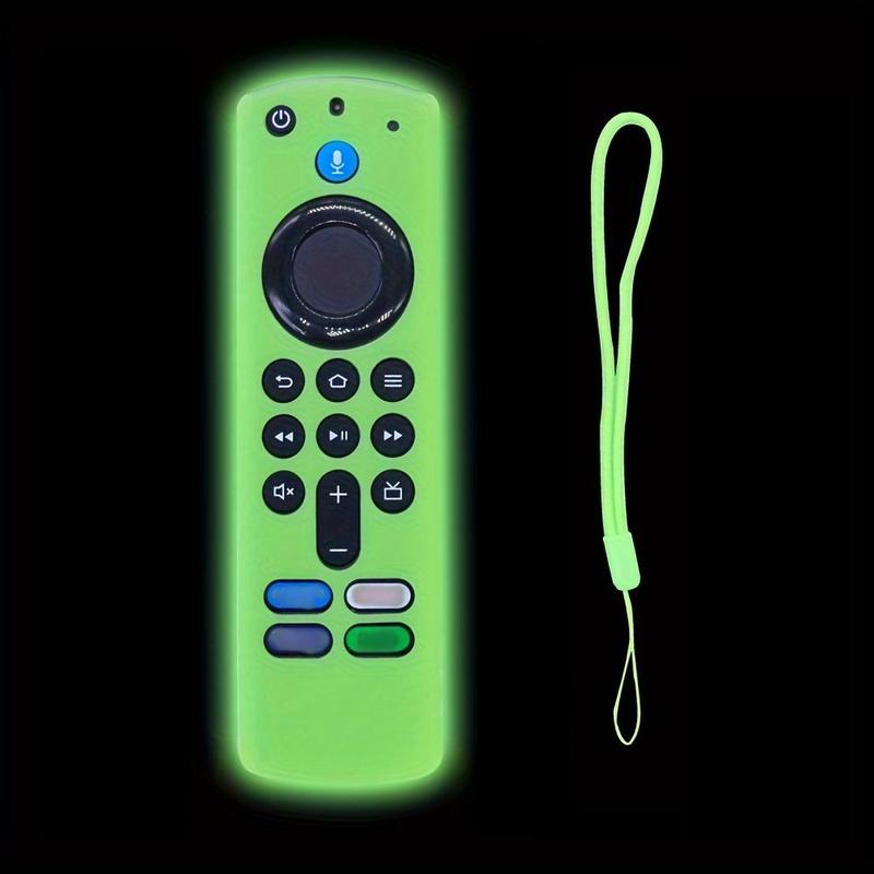 Glow in The Dark Remote Control Cover, Remote Control Case with Lanyard, Dustproof Remote Control Protector for Fire TV Stick 4K Lite Cube Controls