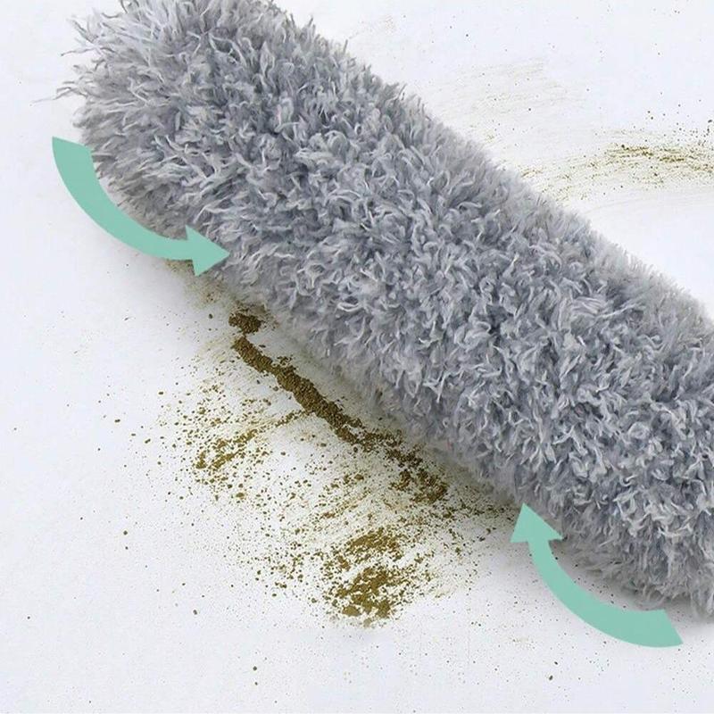 Household Extendable Cleaning Duster, 1 Count Reusable & Washable Duster with Soft Fiber Feather Head, Household Cleaning Tool for High Ceiling, Furniture & Car Cleaning