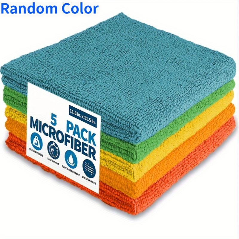 Microfiber Cleaning Cloths-5Pcs, Microfiber Towels for Cars, Premium All-Purpose Car Cloth, Dusting Cloth Cleaning Rags, Absorbent Microfiber Cloth for SUVs, House, Kitchen, Window, Gift-12×12