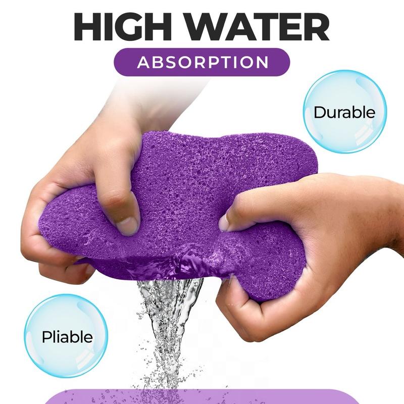 Sponges for Cleaning - 2 Pack - Multi-Purpose Purple Cleaning Sponge, Perfect as Car Wash Sponge, Household Cleaning Sponges, Tile Grout Sponge, Sponges for Painting,Sponge for Washing Cars compostable